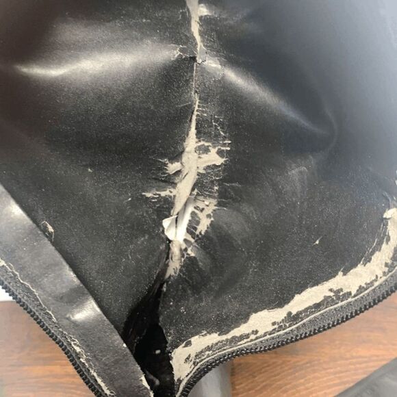 Nine West Leather Almond Toe Zipper Closure Wedge Heeled Boots Black Size 6.5 - Picture 3 of 15